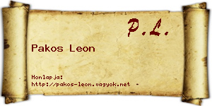 Pakos Leon névjegykártya